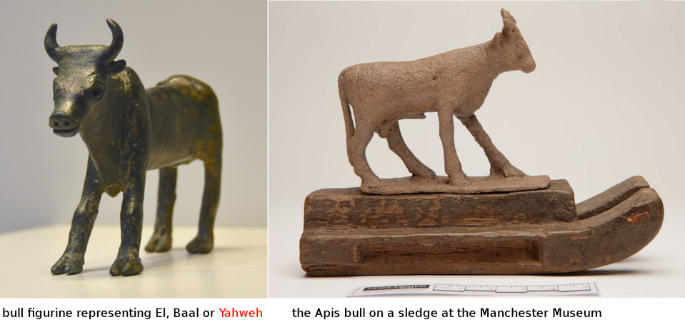 Yahweh Apis Bull figure on a sledge Manchester Museum